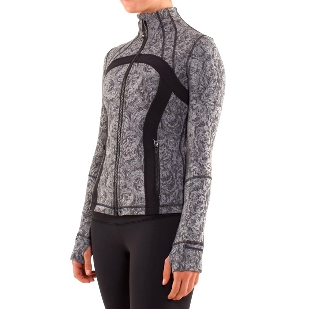 Lululemon | Define Jacket *Brushed Rose Herringbone Black Grey Size 6